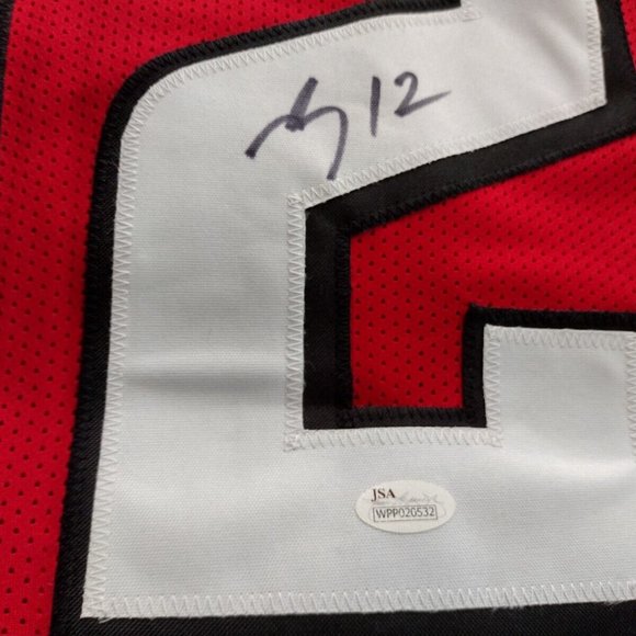 Mohamed Sanu Autographed/Signed Jersey JSA Atlanta Falcons Red - Picture 2 of 3